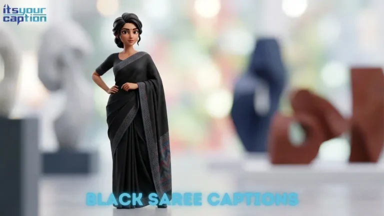 Black Saree Captions
