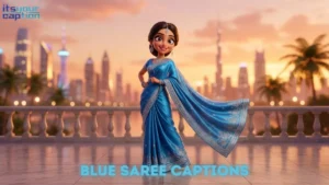 Blue Saree Captions for Instagram: Slay Every Desi Look