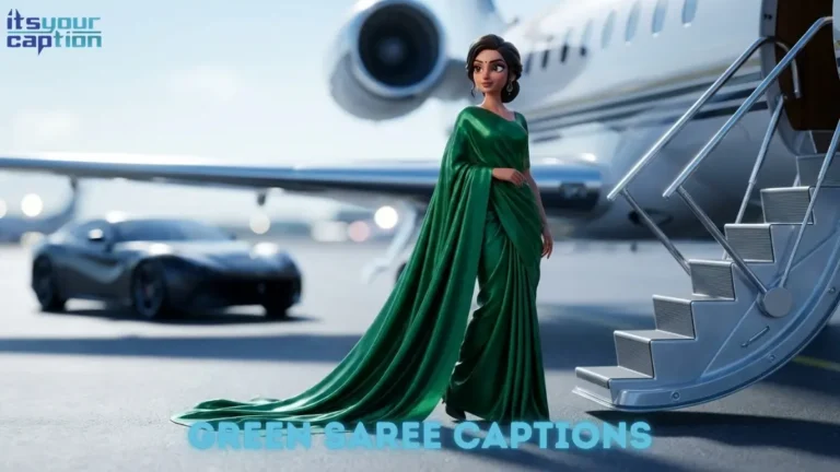 An elite Indian fashionista walking confidently across a private airfield wearing a beautiful emerald draped outfit to match her luxury travel aesthetic.
