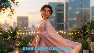 101 Pink Saree Captions for Chaotic Desi Feeds