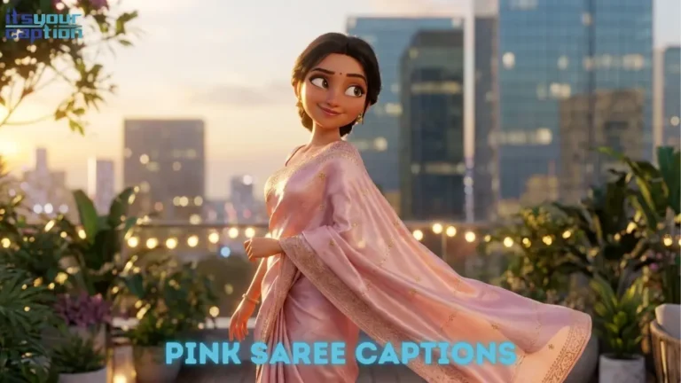 A confident young Indian woman in a pastel pink silk outfit throwing a stylish glance over her shoulder at a high end rooftop party.