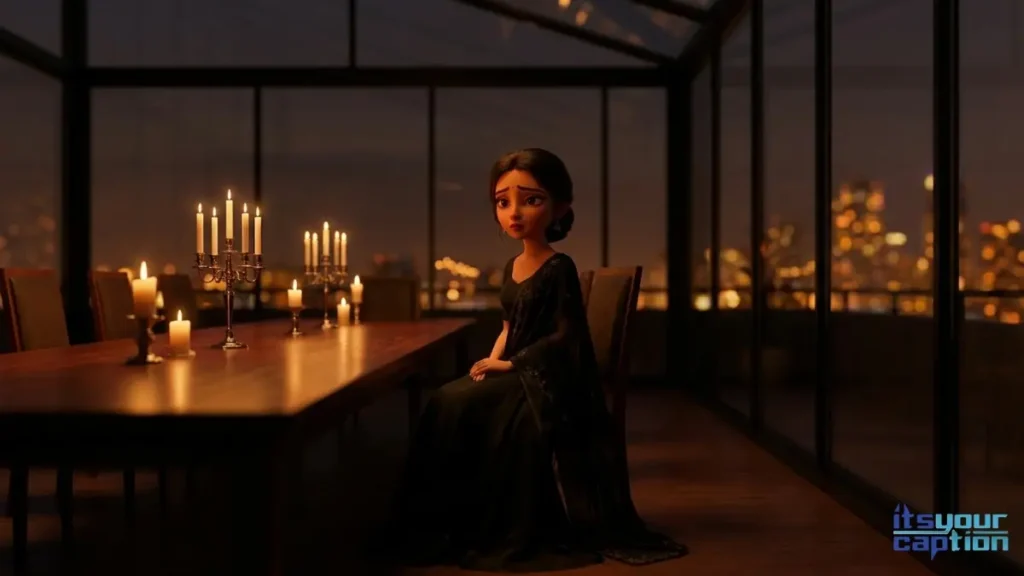 A solitary young woman reflecting on life and displaying emotional strength paired with powerful Marathi sad captions.