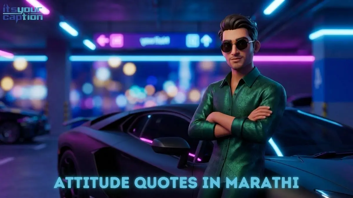 A stylish young man portraying killer Marathi captions for social media standing next to a sleek sports car.