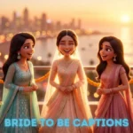 Three wealthy young Indian women celebrating a pre-wedding countdown on a luxury penthouse balcony.