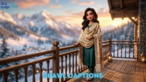 Pashmina Shawl Captions and Witty Lines for Your Winter Drape
