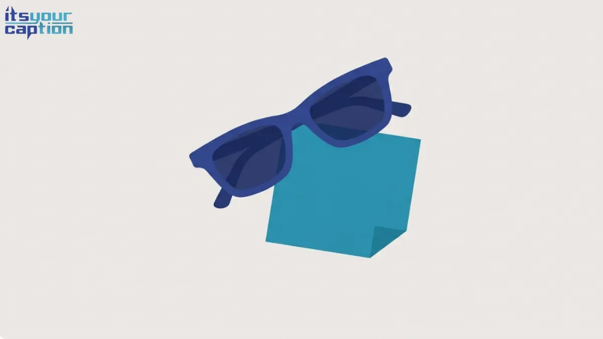 Flat vector illustration of a pair of sunglasses resting on a folded note, symbolizing walking away unbothered.
