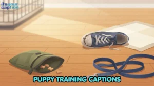 Puppy Training Captions for Potty Wins, Sit, and Chewed Shoes