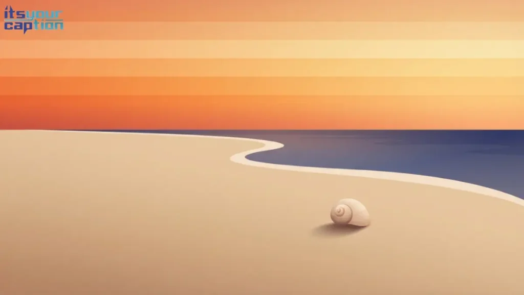 Simple minimal beach sunset scene with clean sky and shoreline