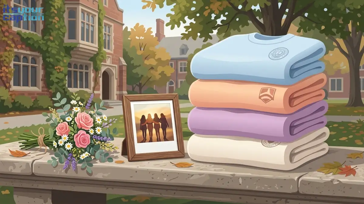 An instant camera resting on a colorful blanket next to scattered aesthetic polaroid photos of a big little reveal.