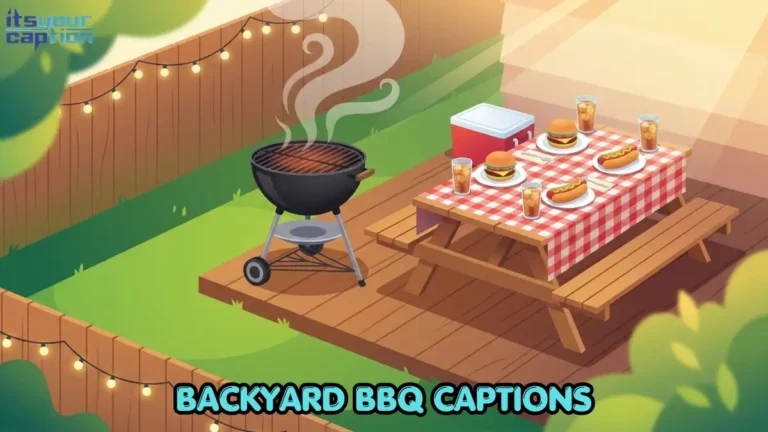 Modern editorial vector illustration of a sunny backyard patio setup with a hot grill, cold drinks, and a picnic table for a summer cookout.