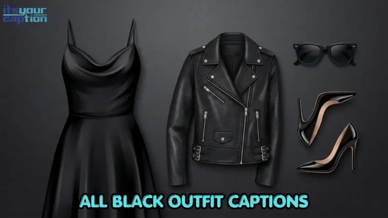 Modern editorial vector illustration of a black silk dress, leather jacket, dark sunglasses, and a stiletto heel arranged on a dark charcoal surface.