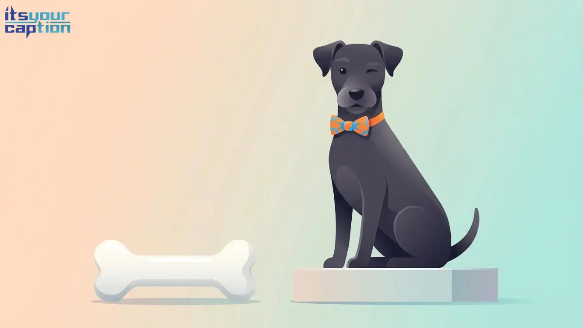 A dapper dog wearing a stylish bowtie and winking.