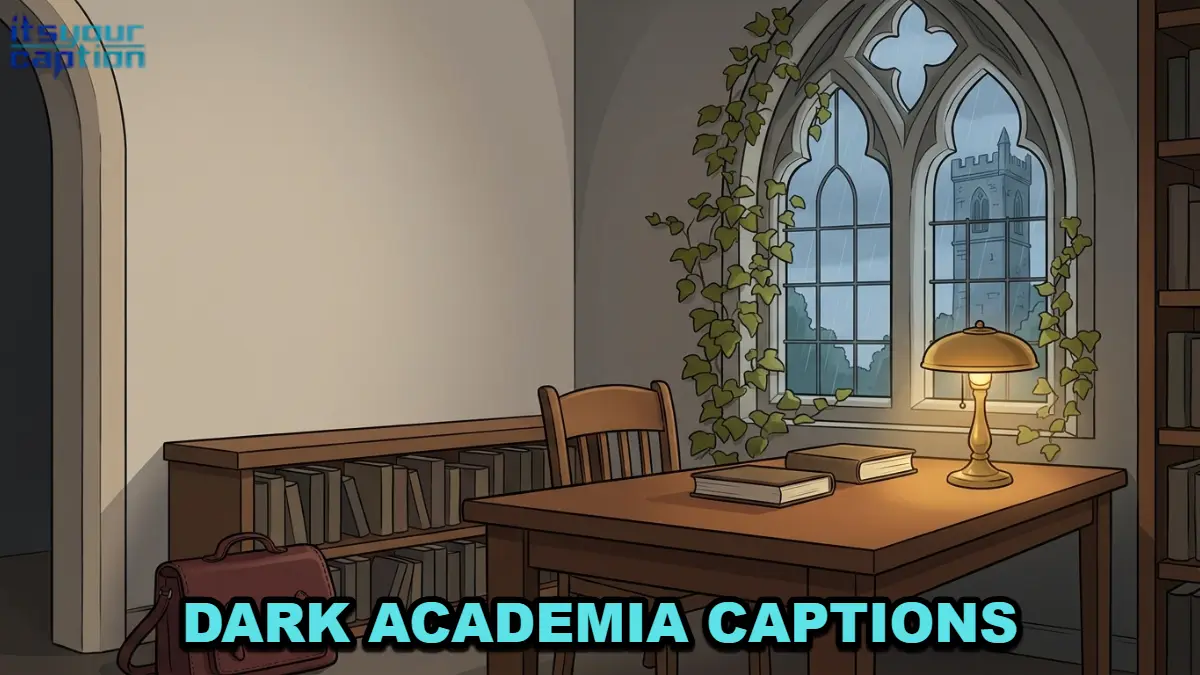 Dark Academia Captions for Libraries, Gothic Halls, and Rainy Days